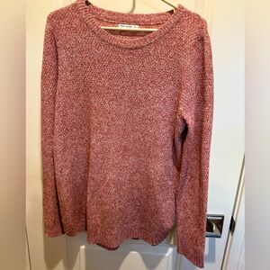 Pink Clover Marled Crew Neck Sweater